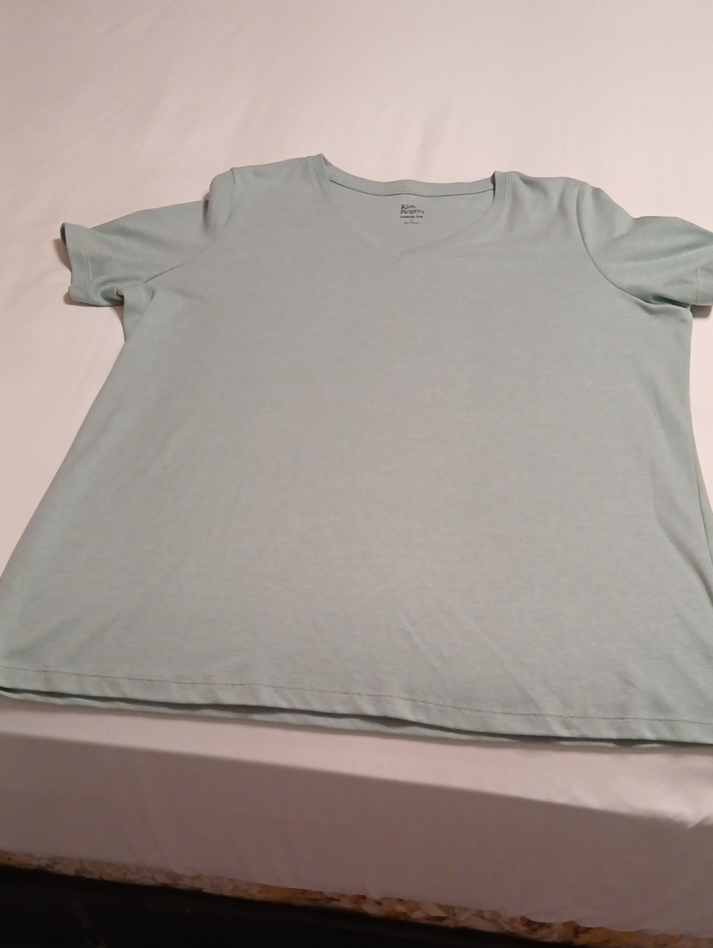 croft & barrow Seafoam Green Short Sleeve Crew Tee